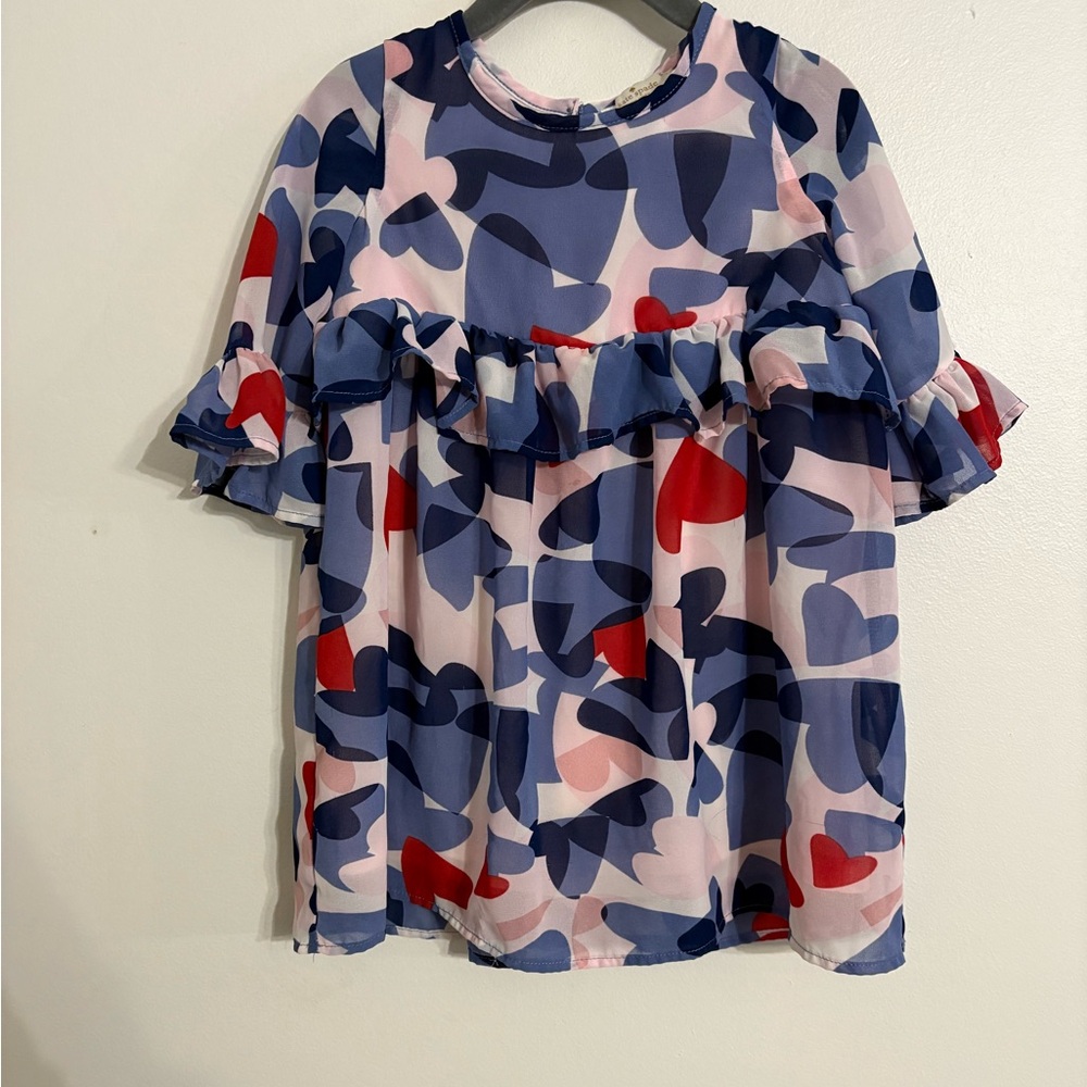 ❤️Kate Spade New York girl's "Confetti Hearts" ruffle dress SIZE 3
